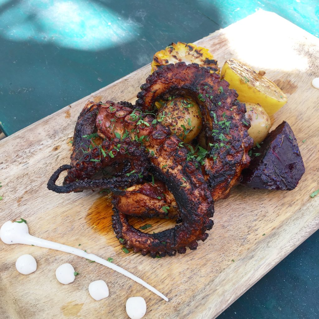 La Popular's grilled octopus in Tulum